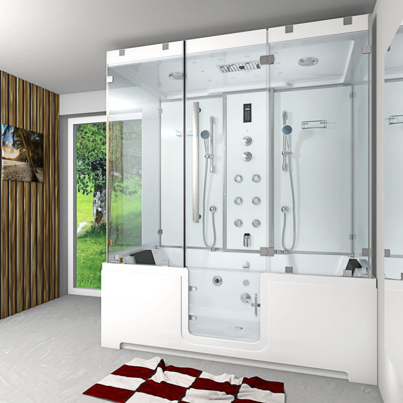 Acqua Vapore Kombination Badewanne Dusche K88-WS-EH-C-ALL Duschtempel 180x100 cm