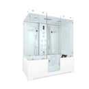 Acqua Vapore Kombination Badewanne Dusche K88-WS-EH-C-SC-EA Duschtempel 180x100 cm aktive Schlauch-Reinigung