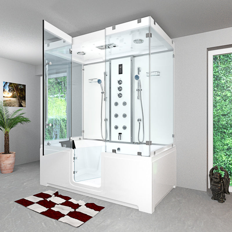 Acqua Vapore Kombination Badewanne Dusche K88-WS-TH-B-ALL Duschtempel 180x100 cm 2K Scheibenversiegelung