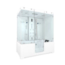 Acqua Vapore Kombination Badewanne Dusche K88-WS-TH-C-EC-SC-EA Duschtempel 180x100 cm Schlauchreinigung + Scheibenversiegelung