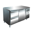 VIP Kühltisch mit 1x 2 Schubladen und 1 Tür -2 bis +8°C 1.360x600x860 mm