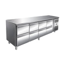 VIP Kühltisch mit 4x 2 Schubladen -2 bis +8°C 2.230x700x860 mm