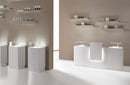 Soleni Modern "Light" display cabinet made of glossy white melamine-coated wood with LED lighting