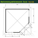 Butenas Gartenhaus LILIE - Typ E3