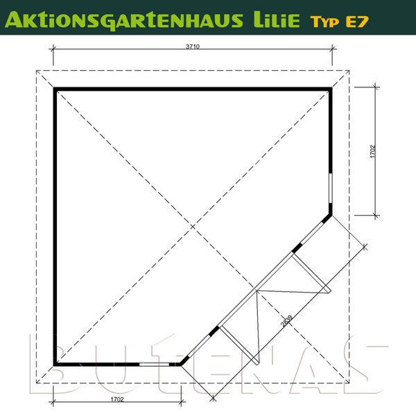 Butenas Gartenhaus LILIE - Typ E7