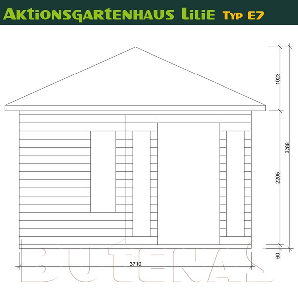 Butenas Gartenhaus LILIE - Typ E7