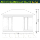 Butenas Gartenhaus MALVE - Typ W11