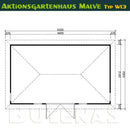 Butenas Gartenhaus MALVE - Typ W13