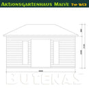 Butenas Gartenhaus MALVE - Typ W13