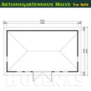 Butenas Gartenhaus MALVE - Typ W14