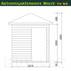 Butenas Gartenhaus MALVE - Typ W2 – Vorschau 3