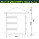 Butenas Gartenhaus MALVE - Typ W2