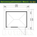 Butenas Gartenhaus MALVE - Typ W3