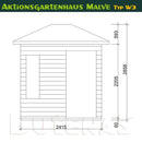 Butenas Gartenhaus MALVE - Typ W3