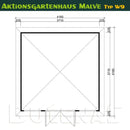 Butenas Gartenhaus MALVE - Typ W9