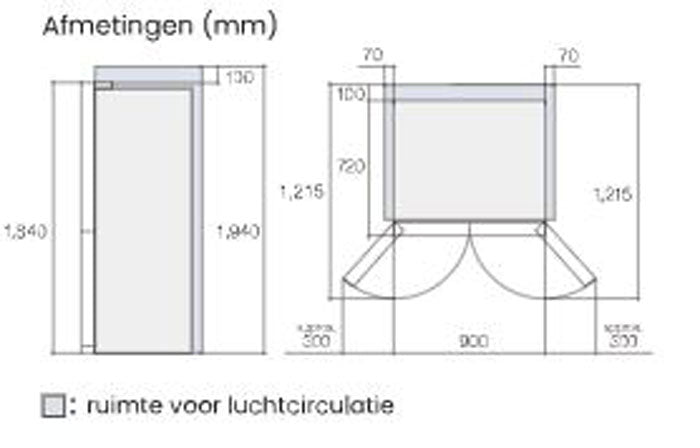 Hitachi French Door Kühlschrank R-WB640VRU0-GBK , 4Türen, 90 cm, 640 Liter, Schwarz Glas