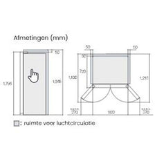 Hitachi French Door Kühlschrank R-WB640VRU0X-MGW , 4Türen, 90 cm, 640 Liter, Matt Weiß – Vorschau 10