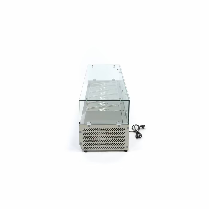 MAXIMA Gastro Aufsatzkühlvitrine - 140 cm - Passt 6 x 1/3 GN