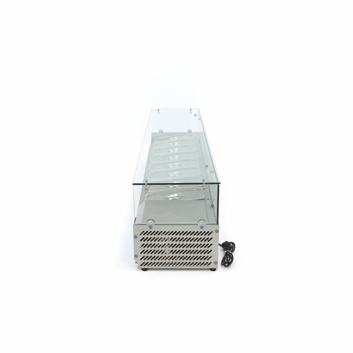 MAXIMA Gastro Aufsatzkühlvitrine - 180 cm - Passt 8 x 1/3 GN