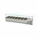 MAXIMA Gastro Aufsatzkühlvitrine - 160 cm - Passt 7 x 1/3 GN