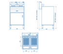 KSF Fritteuse LD8E BG - 2 Becken (Elektro)