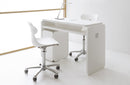 Soleni manicure table 'Nagel Nat' made of white melamine with cutout for extraction fan