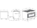 Oranier FZE 1599 - 1599 24 Gas Kombi Standherd Edelstahl