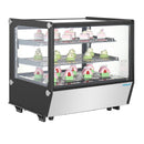 Polar Serie G Tischkühlvitrine Schwarz Quadratglas 120L