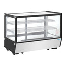 Polar Serie G Theken-Kühlschrank Schwarz Quadratisches Glas 160L