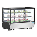 Polar Serie G Theken-Kühlschrank Schwarz Quadratisches Glas 160L