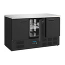 Polar Serie G Dreitüriger Kühltisch Schwarz 400L