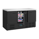 Polar Serie G Dreitüriger Kühltisch Schwarz 400L