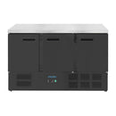 Polar Serie G Dreitüriger Kühltisch Schwarz 400L