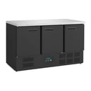 Polar Serie G Dreitüriger Kühltisch Schwarz 400L