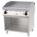 Casselin Snackplatte Chrom gerillt mit Unterbau Gas 80 - Linie 700