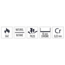 Casselin Snackplatte Chrome gerillt Texturiert 66 Gas - Linie 600