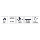 Casselin Snackplatte Chrome Texturiert 33 Gas - Linie 600