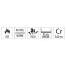 Casselin Snackplatte Chrome Texturiert 99 Gas - Linie 600