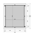 Karibu “Rechteck Pool 1” ca. 3,1x2,8m aus Holz (kesseldruckimprägniert)