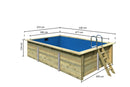 Karibu “Rechteck Pool 3” ca. 3,1x4,9m aus Holz (kesseldruckimprägniert)