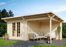 Fjordholz Gartenhaus Modell Jacob 44 A mit Seitendach