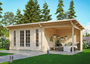 Fjordholz Gartenhaus Modell Jacob 44 B mit Seitendach