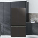Hitachi Side by Side Kühlschrank R-MX700GVRU0-GBK , 3 Türen, 92 cm, 700 Liter, Schwarz Glas