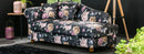 Max Winzer Evelyn Recamiere Armlehne links Flachgewebe Buche nussbaum dunkel lackiert