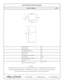 Big Chill Retro Kühl-Gefrierschrank BCRF611BB , 84,5 cm, 527 Liter, Beach Blue