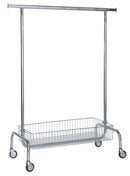 Support à roulettes Streif avec panier, chromé 