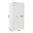 Rottner Stahlbüroschrank S2 Office 3 Fire Premium Doppelbartschloss lichtgrau