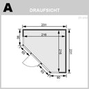 Karibu Design Sauna "Sauna Alcinda" 5 Personen ohne Ofen