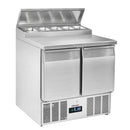 Casselin Saladette 2 Türen 5 x GN 1/6