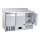 Casselin Saladette mit Aufkantung 3 Türen GN 1/1